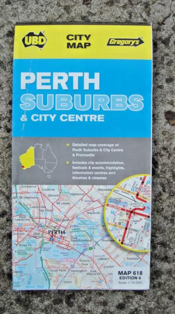 PERTH SUBURBS & City Centre MAP   UBD   free post