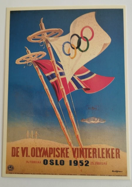 Affiche Officielle Des Jeux Olympiques - Édition CIO 1987 - Poster Collector Sportif Vintage