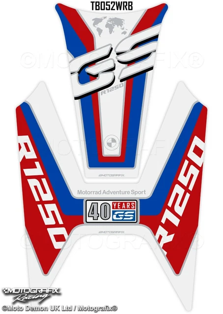 BMW R1250GS 2020 2021 2022 2023 Rallye Motorcycle Tank Pad 3D Paint ...