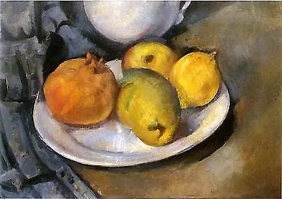 IMPRESSIONISMUS Paul Cezanne STILLLEBEN GRANATAPFEL BIRNE ZITRONE FAKSIMILE 62