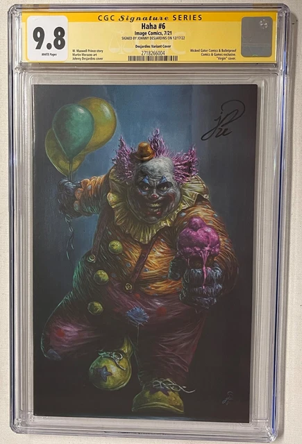 Haha #6 CGC SS 9.8 signed Johnny Desjardins, Virgin Variant Cover, Image Comics