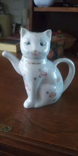 ALBERT E PRICE NOVELTY CERAMIC CAT TEAPOT great gift for cat lover or young girl