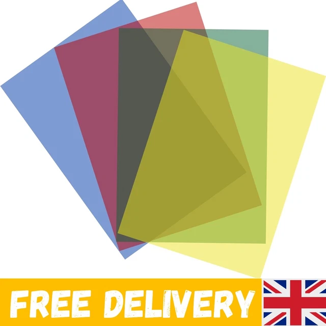 Acetate Paper Ruler A4 COLOURED ACETATE Sheets for Dyslexia & ADHD Visual Aids, Reading ...