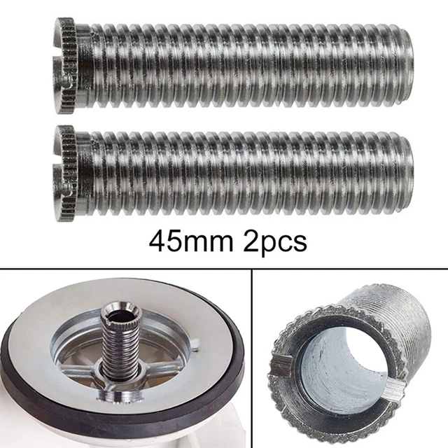 Tornillos coladores de fregadero de acero inoxidable 35 mm/45 mm M12 para el hogar (2 piezas 45 mm)