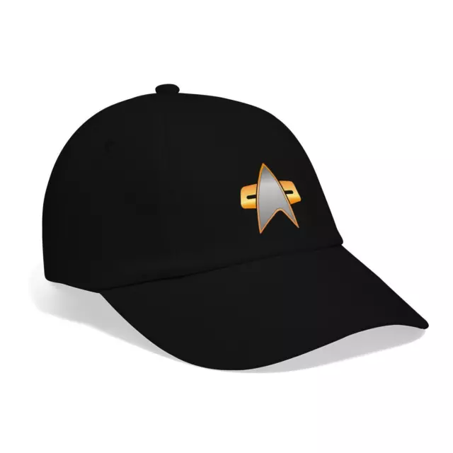 Star Trek Voyager Crew Logo Baseballkappe, One size, Schwarz/Schwarz