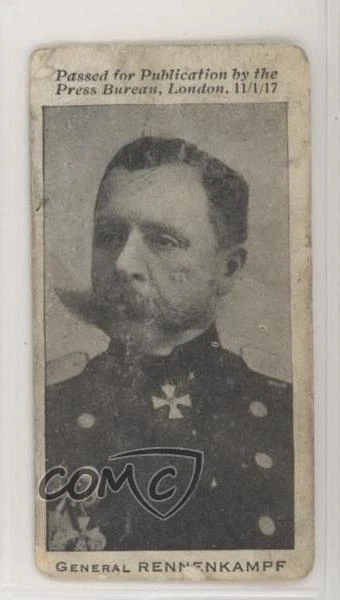 1917 ITC Military Portraits Tobacco C21 General Rennenkampf #20 z6d