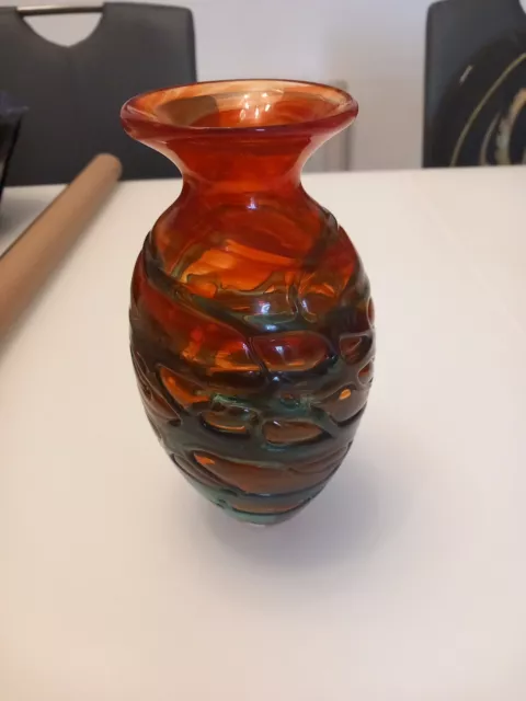 Mdina Trailed Glass Vase. Hand-made. Excellent Condition And Quality.