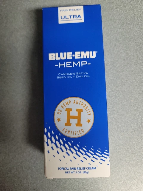 Blue-Emu Hemp Topical Ultra Pain Relief Cream for Muscles Arthritis 3oz, 10/24