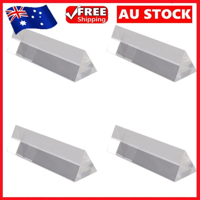 25X25X80MM TRIANGULAR OPTICAL Prisms Glass Physics Teaching Refracted ...