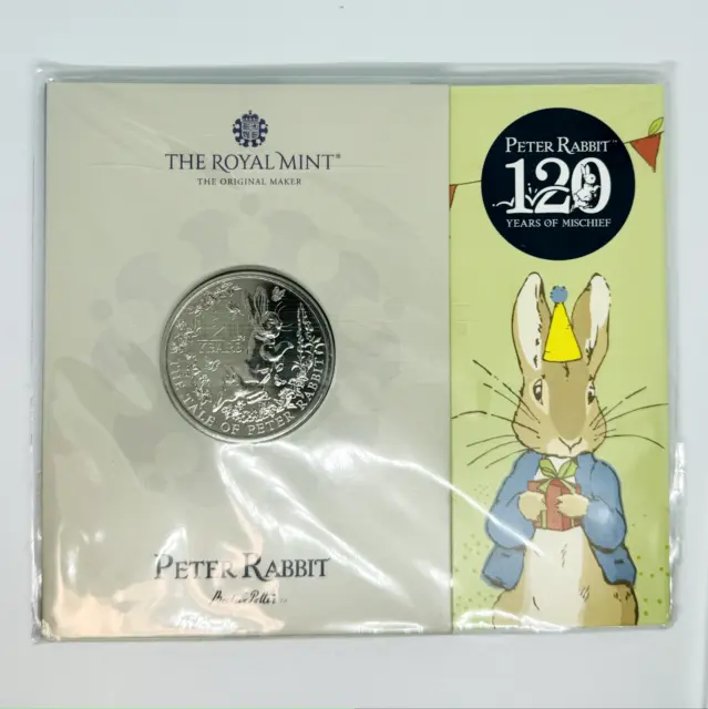 2022 Royal Mint Peter Rabbit BU £ 5 Moneta del 120° anniversario | PCGS | NGC