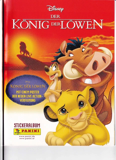 PANINI SAMMELALBUM DER König der Löwen komplett mit allen Bildern ...