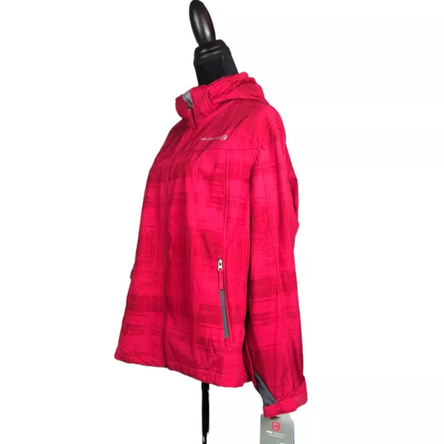 FREE COUNTRY WOMEN’S Hooded Soft-Shell Jacket Size 2X Red Color $39.99 ...