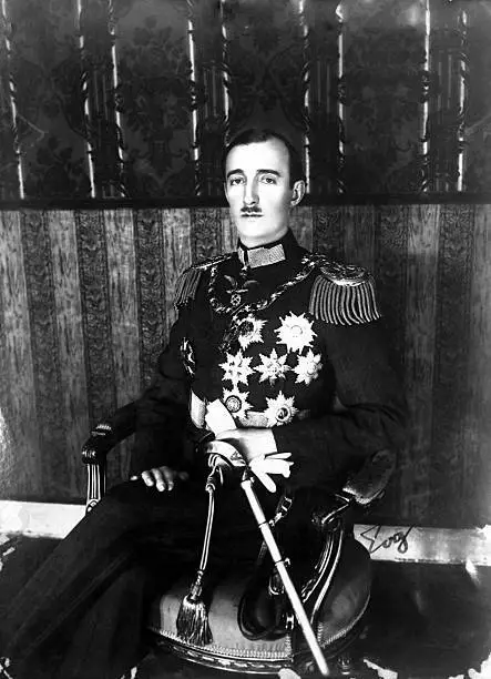 Zog I, new king of Albania, in September 1928 in Tirana, Albania Old Photo