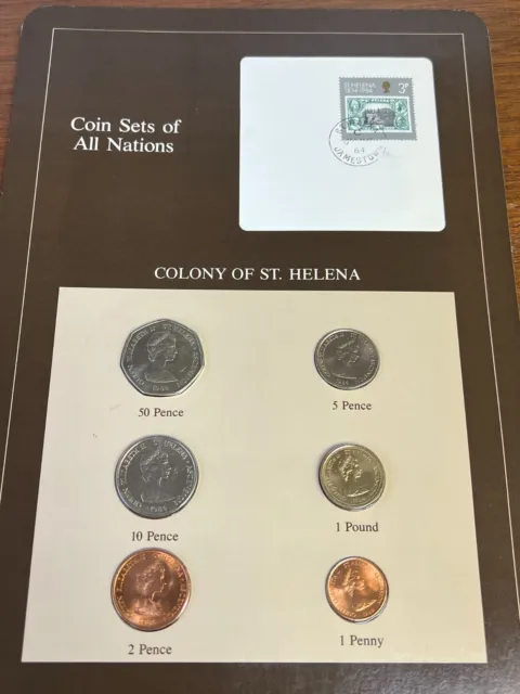 ST HELENA Colony "Coins Sets of All Nations" 6-Coin UNC Type Set