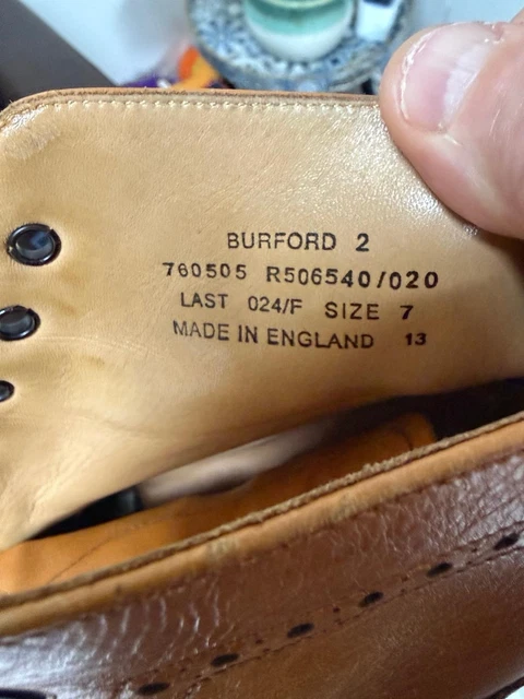 LOAKE 1880 BURFORD 2 Tan Leather Brogue Ankle Boots Lace Up UK 7 F £31. ...