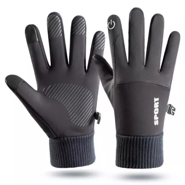 Mens Women Touch Screen Gloves Winter Warm Thermal Windproof Fleece Lined Gloves