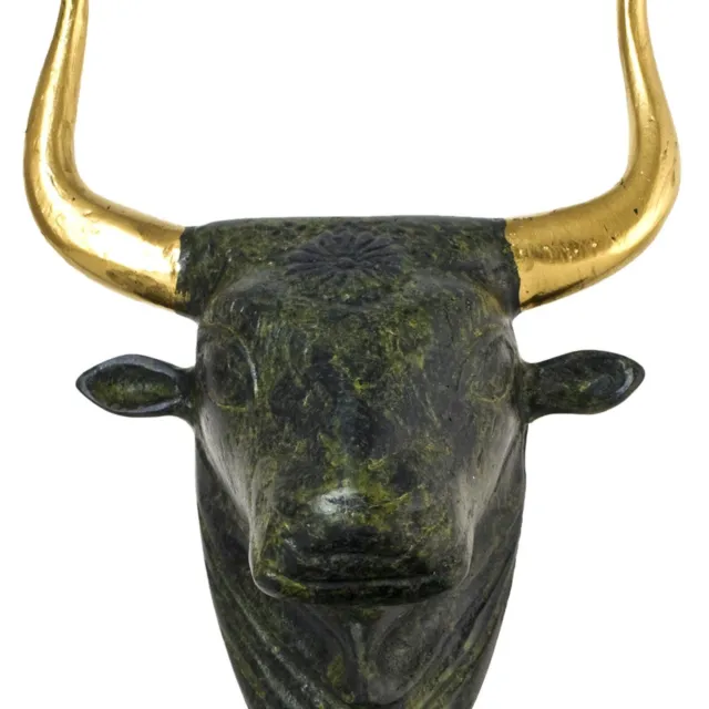 Sculpture de tête de taureau minoenne en Bronze, mythologie grecque... 2