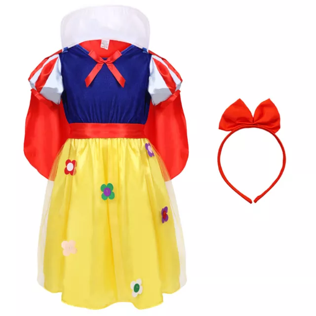 Costume Principessa Delle Nevi Ragazze Fiaba Bambini Bambini Libro Scuola Settimana Abito Fantasia