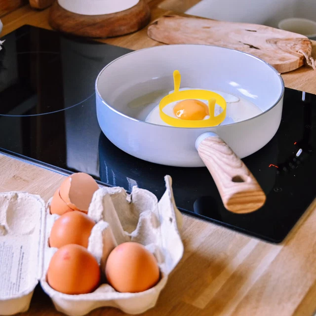 Anillo redondo de huevo moldeado huevo frito 5 piezas con mango molde antiadherente resistente al calor