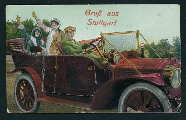 AK Gruss aus Stutgart Leporello , Feldpost 1918