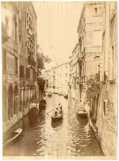 Italia, Venezia, Rio di S. Canciano, Alinari Vintage albumen print,  Tirage