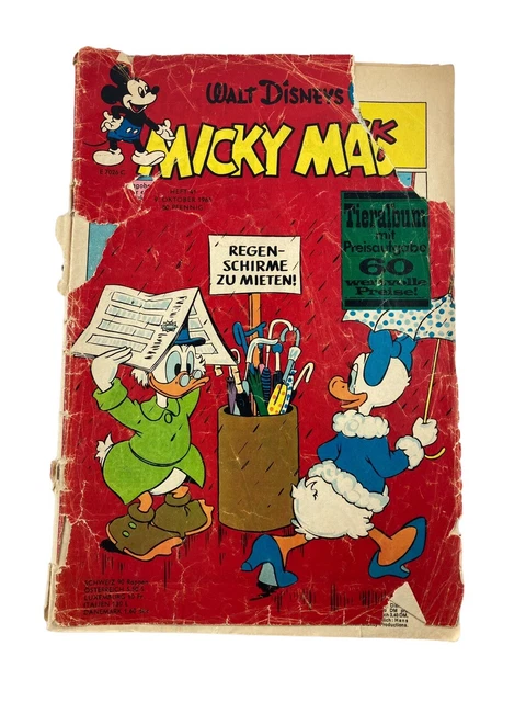 Walt Disneys MICKY MAUS Heft 41 1965 Werbeanzeigen Hercules Faber-Castell Sachs