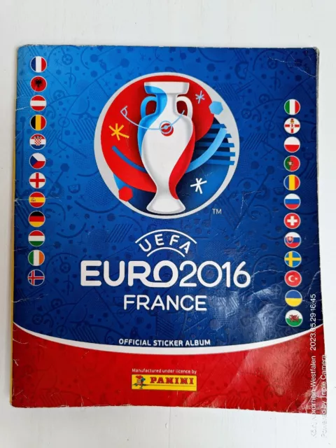 Panini Fußball Euro EM 2016 Frankreich-Softcover-Album gut gefüllt