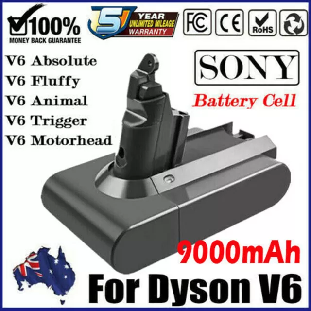 21.6V 9000mAh Battery For Dyson V6 Animal DC58 DC59 DC61 DC62 DC74 SV03 SV09 New