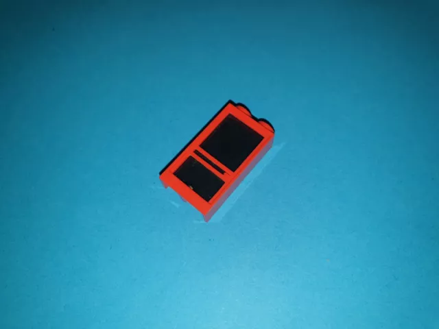 TENTE - Puerta pasamanos 2x1 rojo con cristal negro humo