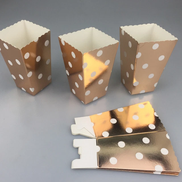 50 piezas recipiente de papel para alimentos vaso de palomitas de maíz de papel