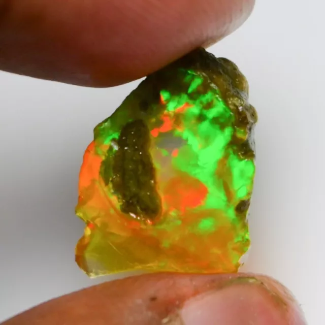 Opal Rough 8.00 Carat Natural Ethiopian Opal Raw Welo Opal Gemstone Multi Fire