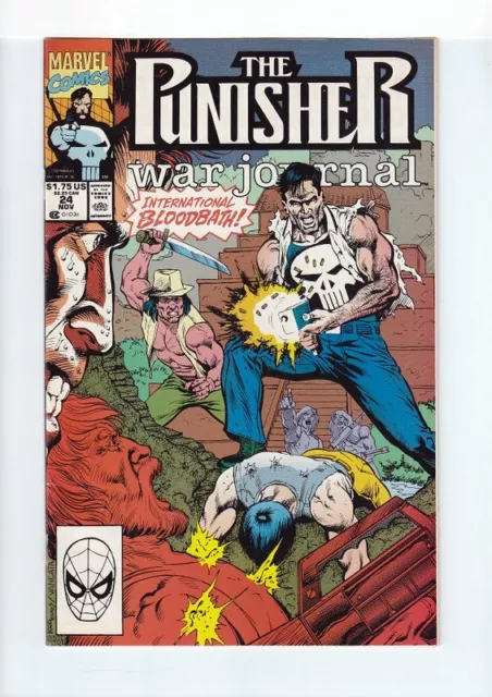 The Punisher War Journal Vol. 1 No. 24 Nov.1990 Marvel Comics +Super Heroes Card