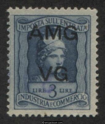 Venezia Giulia Industry & Commerce Revenue Stamp, VG IC3 right stamp, used, VF