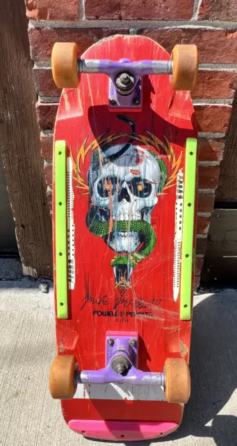 1984 Powell Peralta Mike McGill vintage original Skull Pig skateboard complete