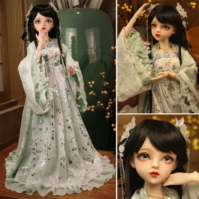 60cm BJD Doll 1/3 Ball Jointed Girl with Changeable Eyes Hair Wigs Clothes Shoes