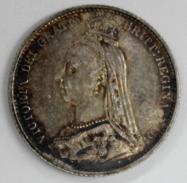 Original 1888 United Kingdom Victoria Sixpence