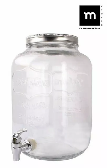 6L PLASTIC DRINKS DISPENSER JAR JUG- 2X 3L BOTTLES- FOR COCKTAILS/BAR B  Q/PICNIC 7091182414962