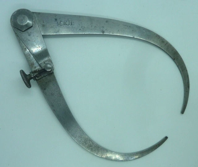 L.S. Starrett 7" Flat Leg OUTSIDE CALIPER - Patent April 16, 1901