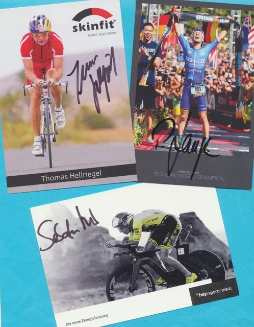 Hellriegel - Lange - Kienle - 3 SIGNIERTE AK - IRONMAN Hawaii SIEGER + AK gratis