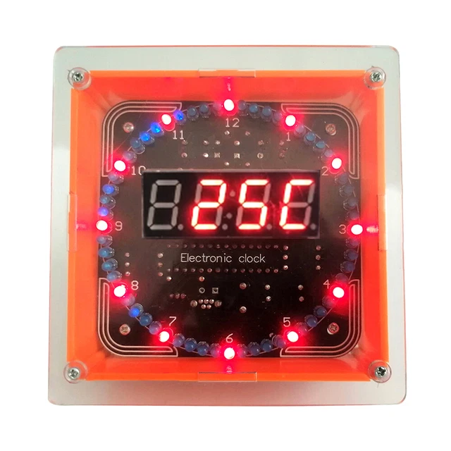 DIY Kit Electronic Digital Clock CD4013 Tube LED Display Beginners Tra - Foto 6