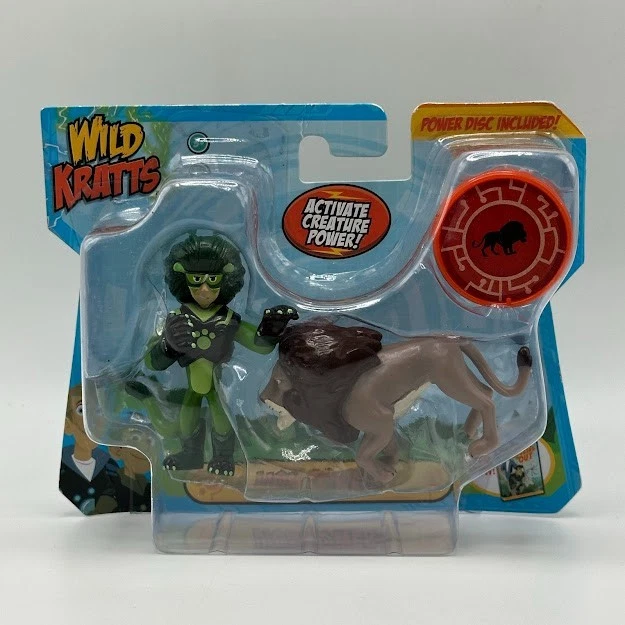 WILD KRATTS MARTIN Lion Power Criatura Potencia Disco 2pc Figura