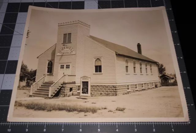 1940s HOPEWELL BAPTIST CHURCH Flint MI Michigan Old Building Vintage 8x10 PHOTO