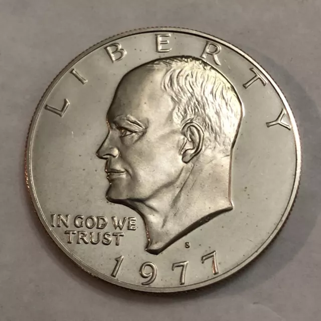 1977-S clad PROOF Eisenhower IKE dollar. (you get exact coin shown) #2