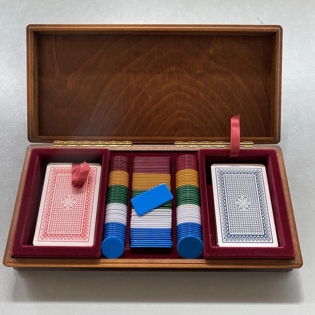 Thorness Scatola Portacarte Da Gioco In Legno Nero Con Dettagli In Ottone - Realizzata A Mano, Custodia Per Un Mazzo Standard