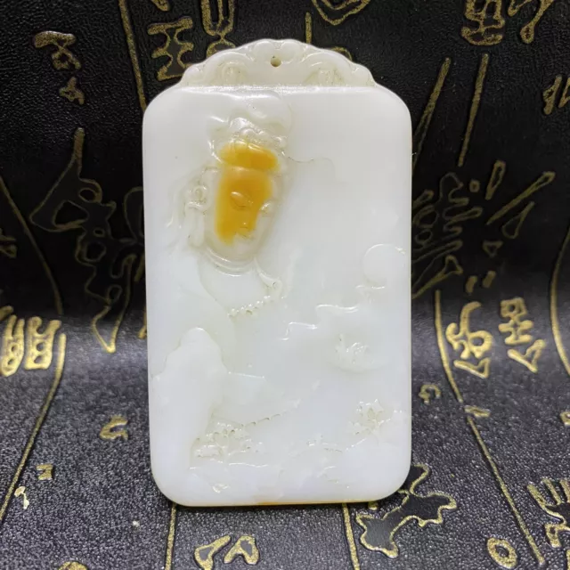 100%Chinese Natural Hetian Jade Hand-carved Exquisite  Pendants