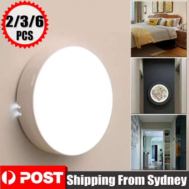 LED Night Light Motion Sensor USB Rechargeable Wall Mount Body Induction Lamp AU