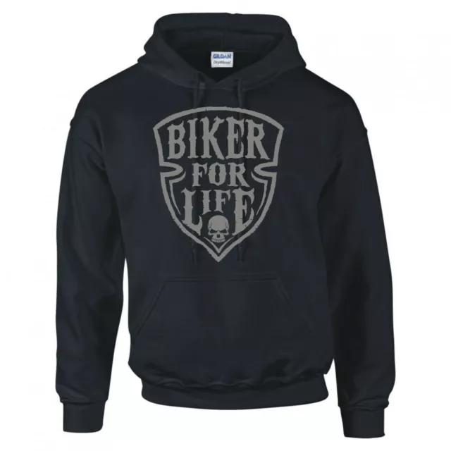 Motorcycle "Biker For Life" Hoodie