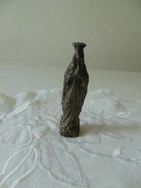 OUR LADY OF Lourdes Statue Virgin Mary Figure Metal Figurine DSR ...