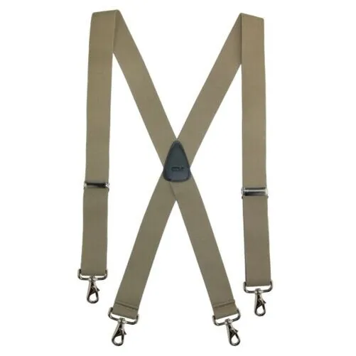 New CTM Men's Elastic Solid Color X-Back Suspender with Swivel Hook Ends