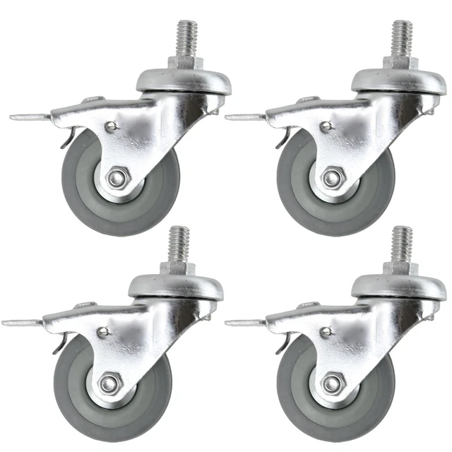 RUOTA 100 Mm PORTATA 90 Kg CON FRENO GOMMA NERA SUPPORTO A PIASTRA Girevole 10008227 Picture 01 - Foto 12